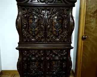 Carved Wood Chest of Drawers