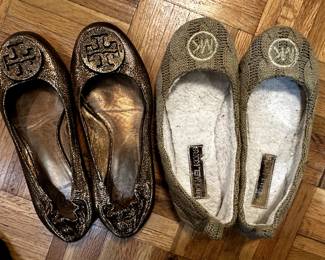 Tory Burch and Michael Kors Ballet Flats: Size 8. More Designer Shoes Included in Sale!