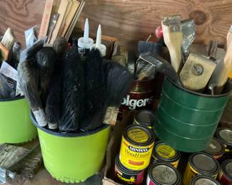 Painting supplies, Old Brushes