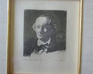 Edouard Manet Etching  "Charles Baudelaire"