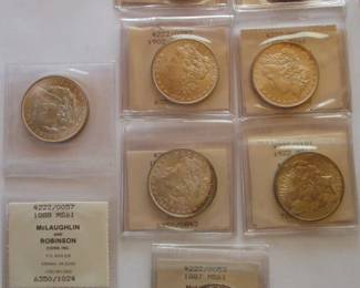 Graded Misc. Morgan / Peace Silver Dollars