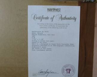 Edouard Manet Etching  "Charles Baudelaire"