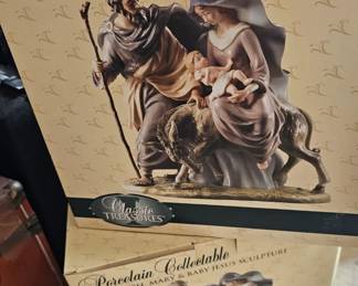 porcelain joseph, mary and baby jesus