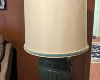 pair green lamps