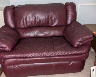 Leather loveseat
