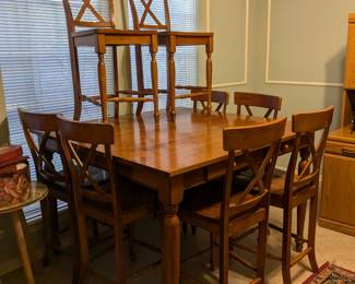 Pub table with chairs