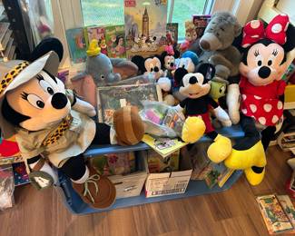 So much Disney! Many VHS tapes, some quite rare.  Stuffed animals, books, magazines, puzzles and a much more!