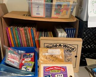 Many vintage Lake Shore  learning materials. 