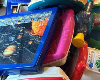 Still working on all the electronic toy. I have V-tech, Lite-Brite, robots, Leapfrog, Fisher Price, Fur Real and so many more!