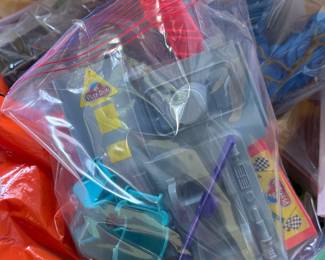 Lots of vintage Play-Doh including McDonalds, Fairy Tales, Dinosaur Family and the Mold and Launch Race set shown here.