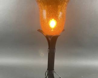 Lot 337 | Crackled Glass Lamp
