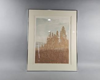 Lot 486 | Vintage Paula Crane "January Windows 2" Etching
