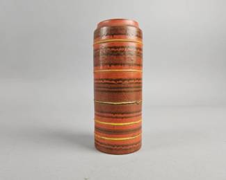Lot 297 | MCM Raymor Orange 7" Italian Pottery Vase
