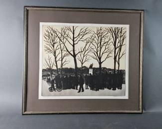 Lot 532 | Vtg Francis Kelly "Speaker's Corner" Etching
