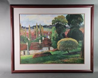 Lot 551 | Vtg Paul Gauguin "A Farm in Brittany" Print
