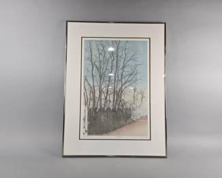 Lot 470 | Signed & Numbered Paula Crane "Fences" Etching
