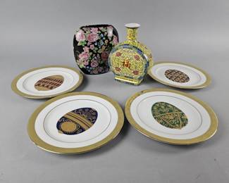 Lot 159 | Vtg Otagiri Japan Floral Garden Vase & More!
