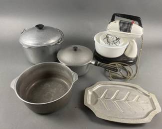 Lot 140 | Vintage ArtCast Heavyware, Dormeyer Mixer & More
