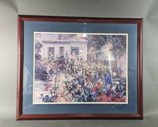 Lot 525 | Vtg Henri Plisson "The Courtyard" Print
