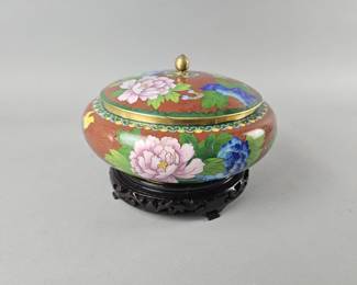 Lot 115 | Vintage Red Enamel Cloisonne Bowl
