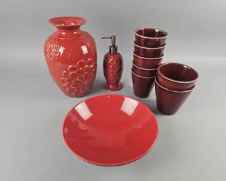 Lot 72 | Vintage Red Pottery Decor Lot
