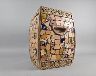 Lot 318 | Vintage Mosaic Tiled Pottery Planter Stand
