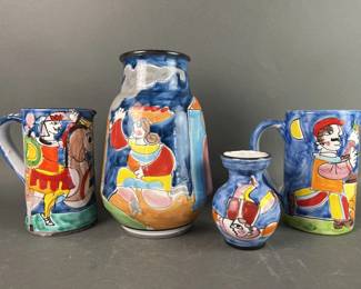 Lot 356 | Pottery Set Made in Italy Signed La Musa
