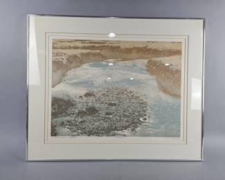 Lot 476 | Vtg Paula Crane "Summer Windows 2" Etching
