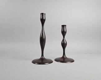 Lot 307 | Vintage Eva Zeisel Brown Brass Candlesticks

