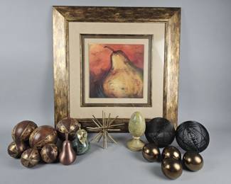 Lot 397 | Vtg Decorative Orbs, Pears & More!
