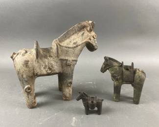 Lot 328 | Antique Iron Chinese Horse & More
