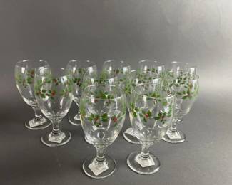 Lot 49 | Christmas Water Goblets
