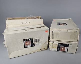 Lot 90 | 4 Aztec Brushed Nickel Sconce Lights
