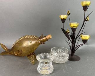 Lot 360 | Decorative Glass, Candle Holders, Bottle & More
