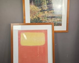 Lot 539 | Vtg Claude Monet & Mark Rothko Framed Prints

