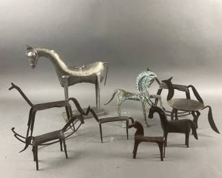 Lot 324 | Vintage Metal & More Horse Sculptures Sasha
