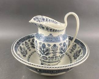 Lot 357 | Vintage Wedgwood Wash Basin & Pitcher
