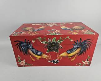 Lot 314 | Vintage Hand Painted Rooster Chest
