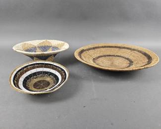 Lot 223 | Hand Woven and Beaded Baskets
