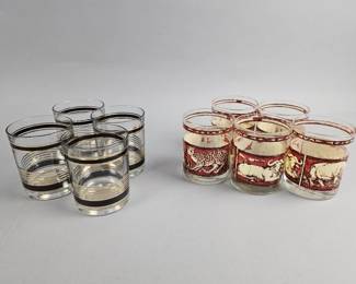 Lot 231 | Vintage Georges Briard & MCM Old Fashion Glasses

