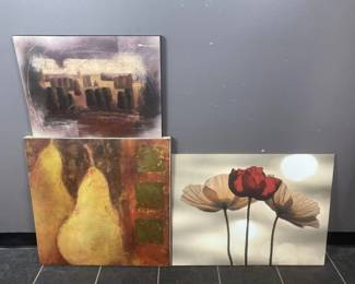 Lot 392 | 3 Prints On Canvas

