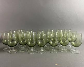 Lot 69 | Pier 1 Olive Wine Glasses
