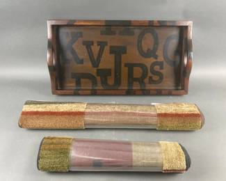 Lot 413 | 2 New Mohawk Home Rugs & Decorative Tray
