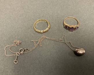 Lot 4c | 14K Ring, 10K ring, Tiffany Sterling Necklace
