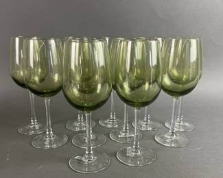 Lot 28 | New Pier 1 Olive Wine Goblets
