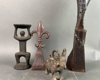 Lot 348 | Small Metal Sculptures Cast Iron & More
