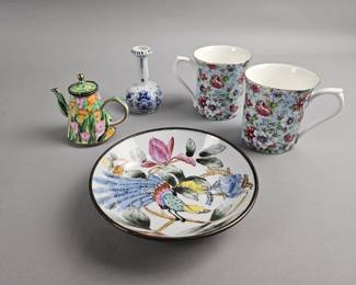 Lot 227 | Vtg Blue Chintz Mugs, Delft, Kelvin Chen & More!
