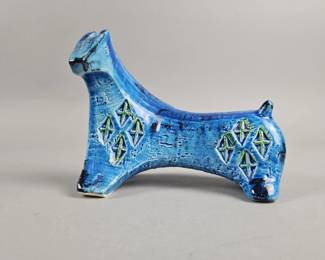 Lot 291 | Vintage Italian Bitossi Rimini Blu Glaze Horse
