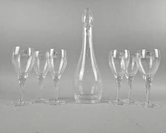 Lot 73 | Vintage Luigi Bormioli Glass Wine Decanter Set
