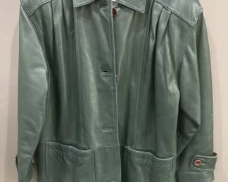 Lot 254 | Hamilton Manor Green Leather Jacket
